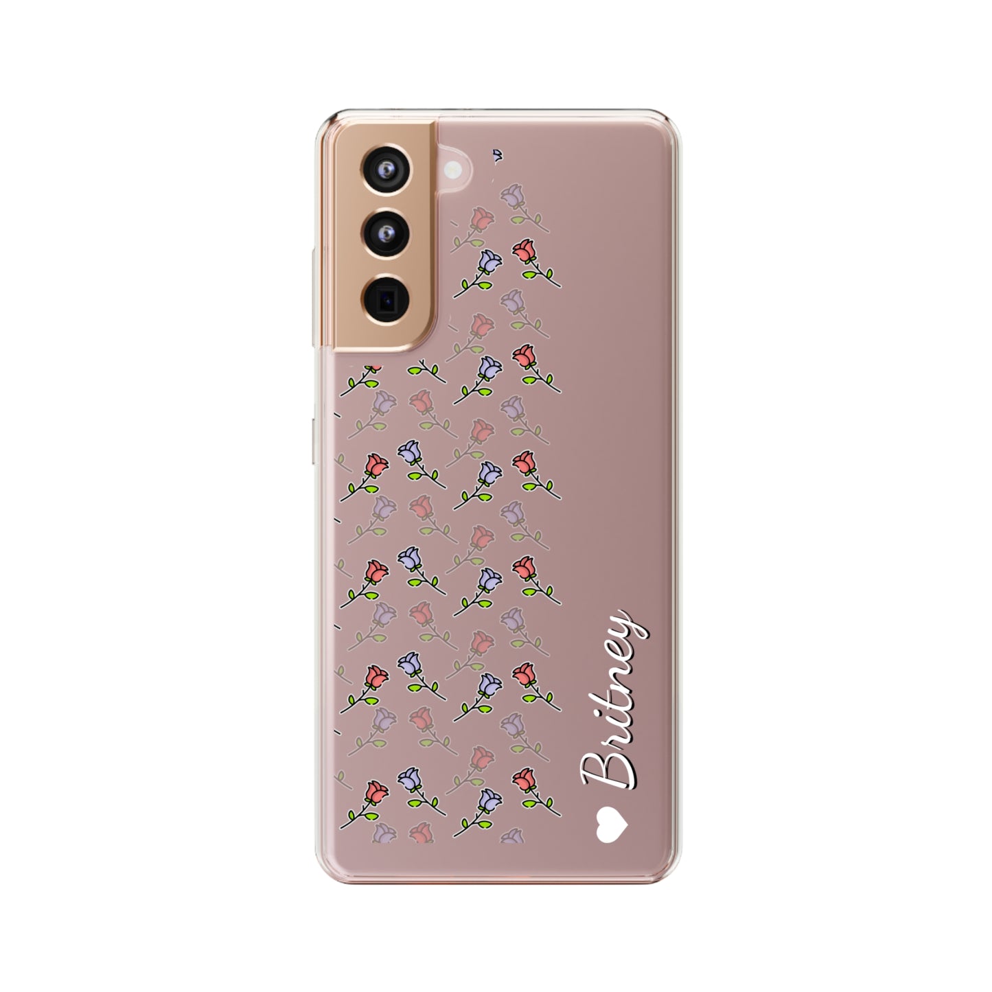 Custom Light Floral Pattern | Clear iPhone Case / Samsung Case