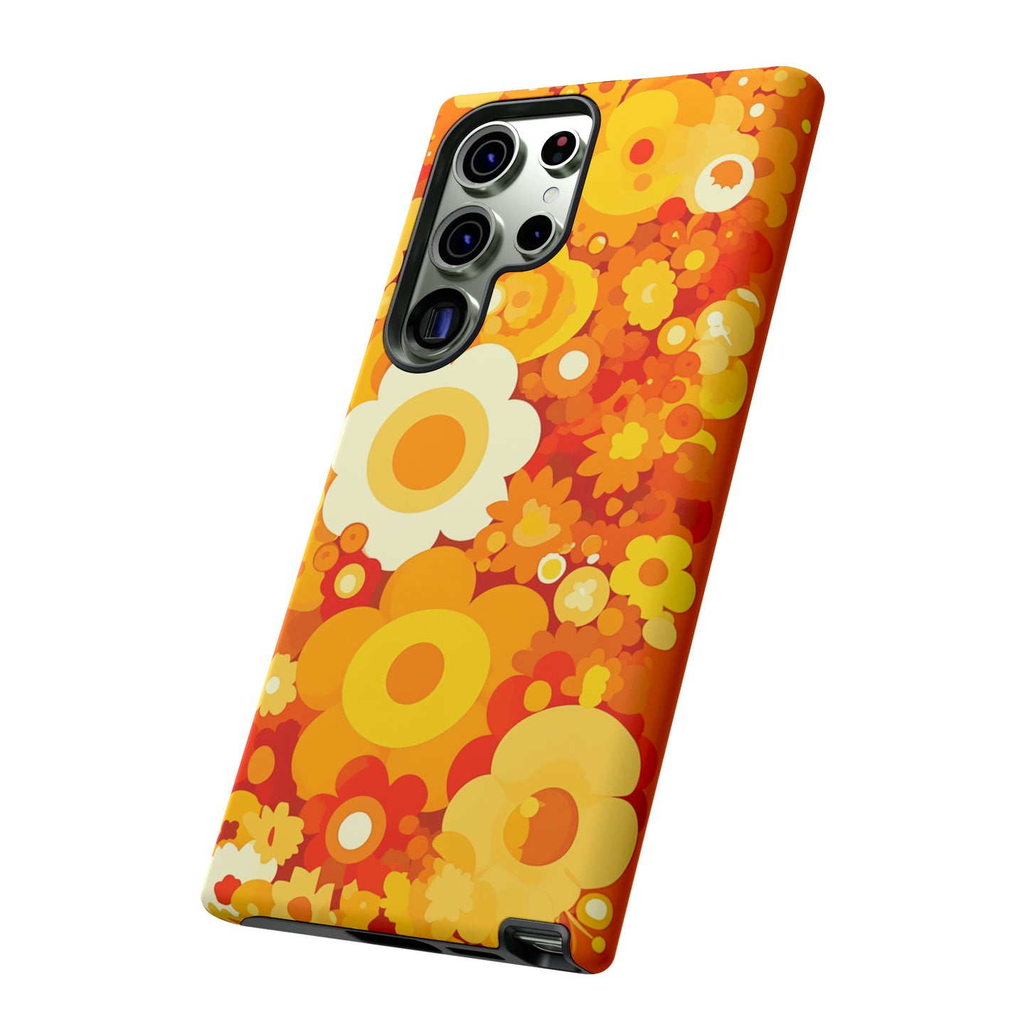 Big Bright Orange Abstract Floral iPhone Case / Samsung Case