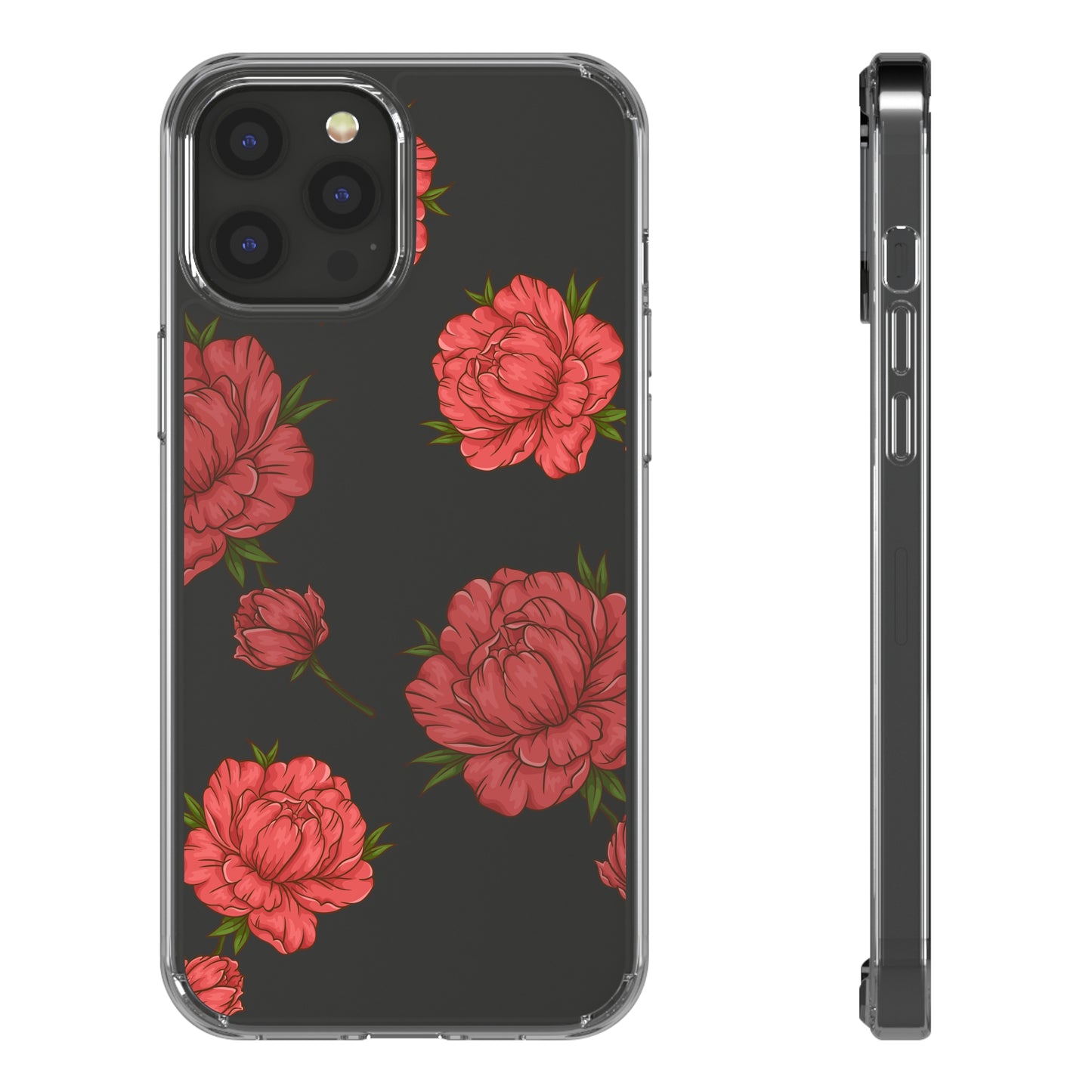 Red Flowers | Clear iPhone Case / Samsung Case