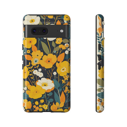 Retro Yellow Flowers iPhone Case / Samsung Case