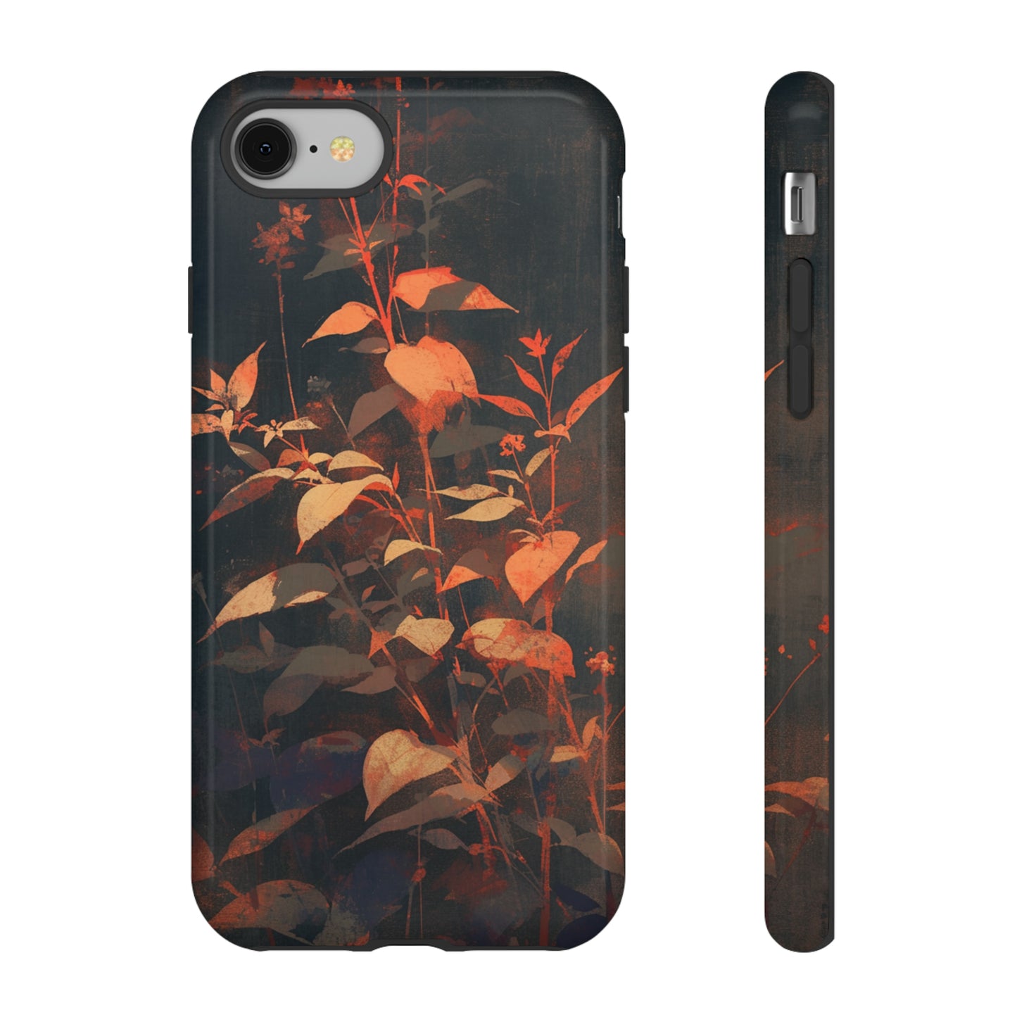 Black Blooms Wildflower iPhone Case