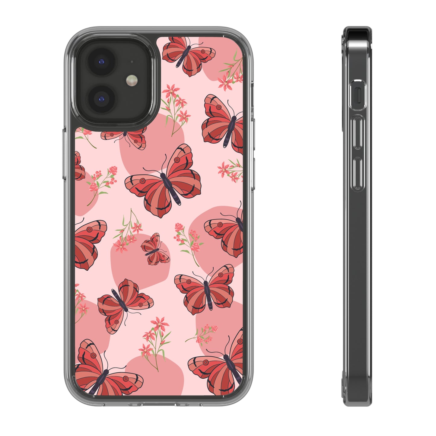 Red Butterflies | Clear iPhone Case / Samsung Case