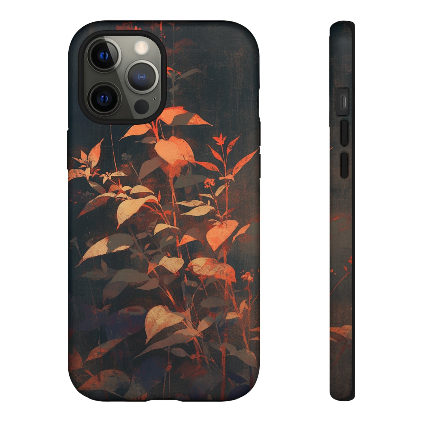 Black Blooms Wildflower iPhone Case