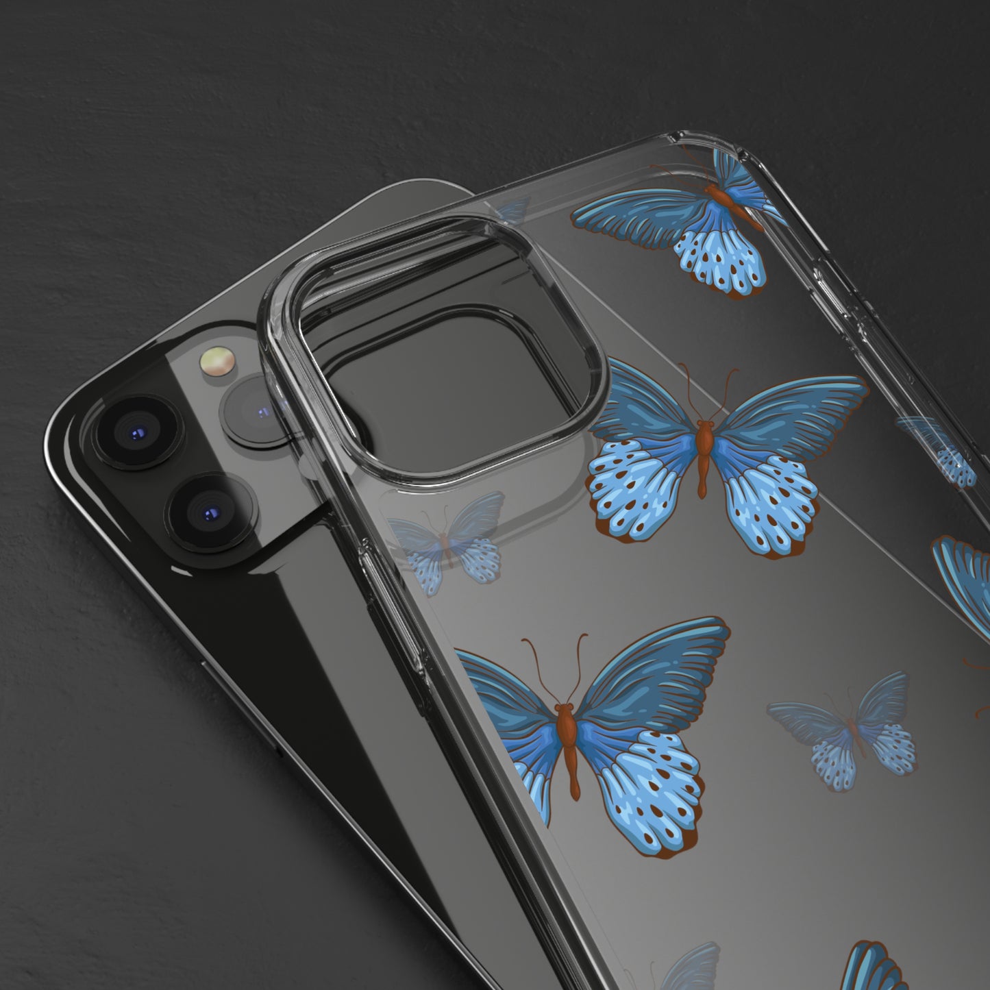 Blue Butterfly | Clear iPhone Case / Samsung Case