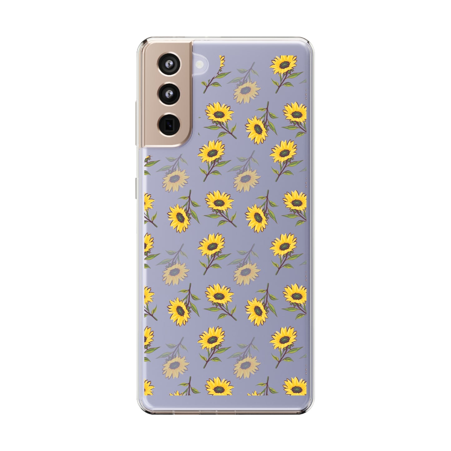 Sunflower Pattern | Clear iPhone Case / Samsung Case