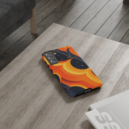 Orange & Black Groovy Patterns iPhone Case / Samsung Case