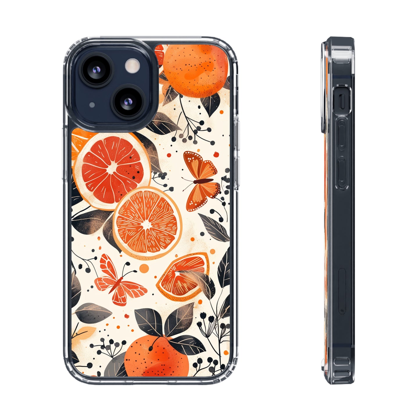 Orange Vines Aesthetic | Clear iPhone Case / Samsung Case