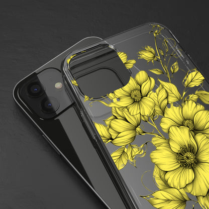 Pressed Yellow Flowers | Clear iPhone Case / Samsung Case