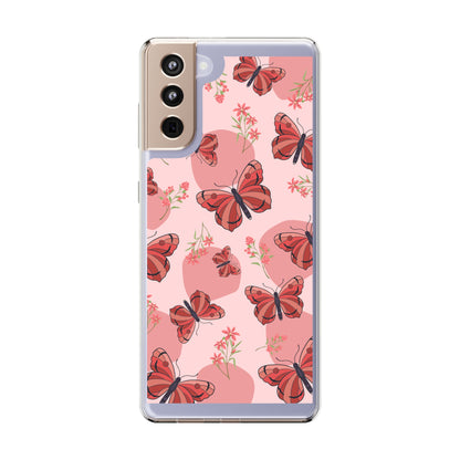 Red Butterflies | Clear iPhone Case / Samsung Case