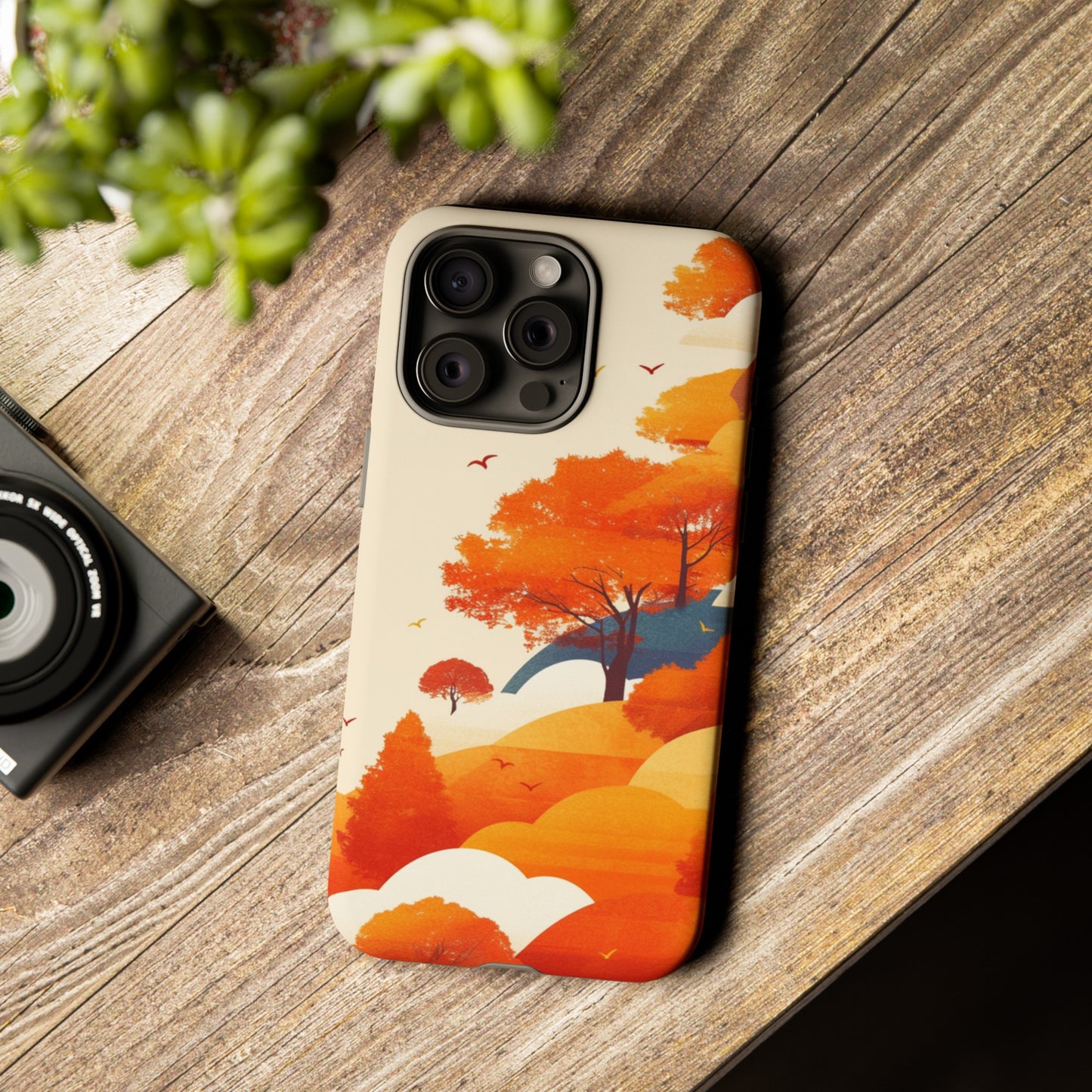 Orange Retro Landscape iPhone Case / Samsung Case