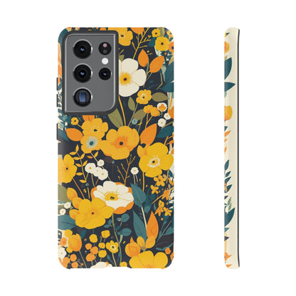 Retro Yellow Flowers iPhone Case / Samsung Case