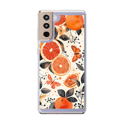 Orange Vines Aesthetic | Clear iPhone Case / Samsung Case