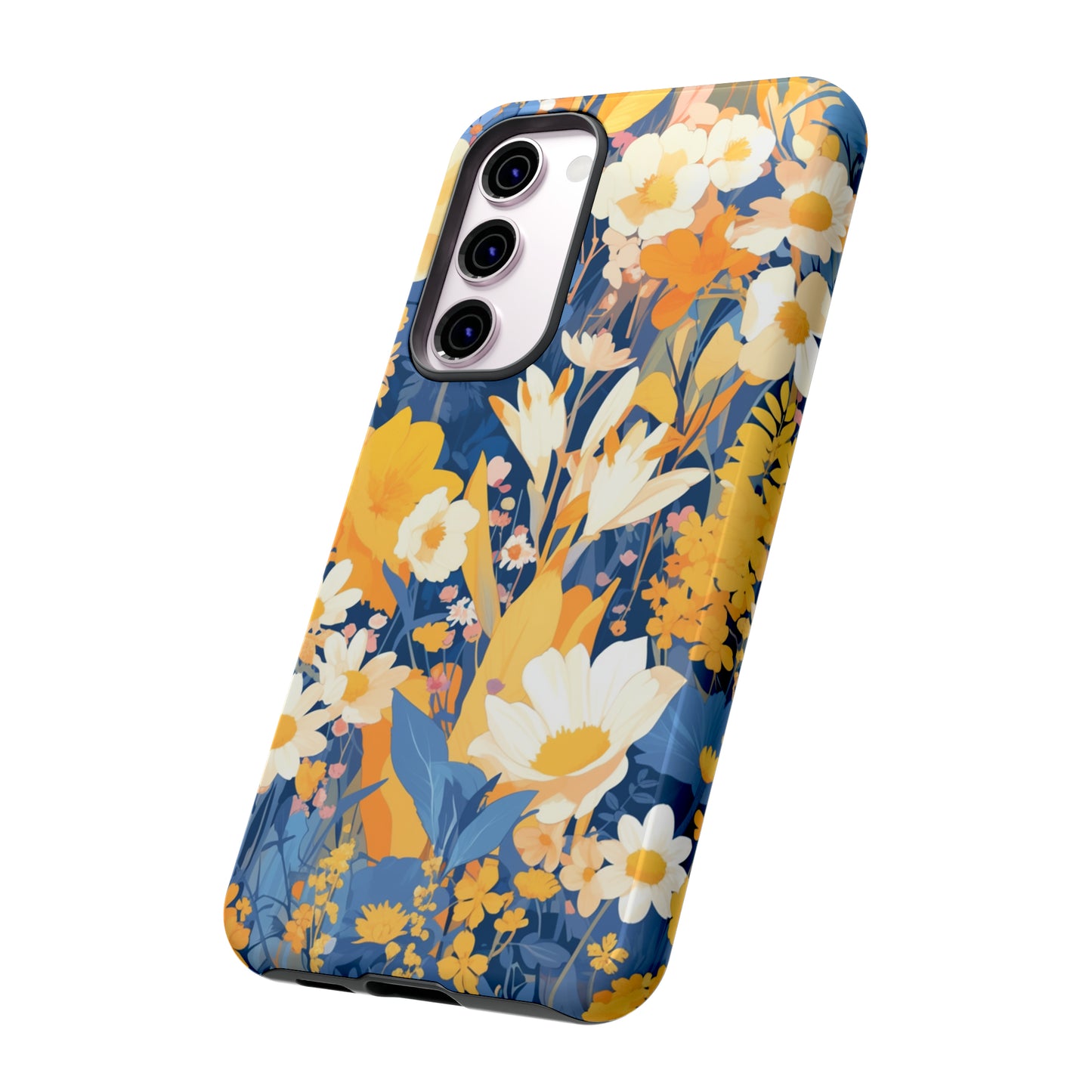 Wildflower Blooms, Abstract Retro Floral iPhone Case / Samsung Case