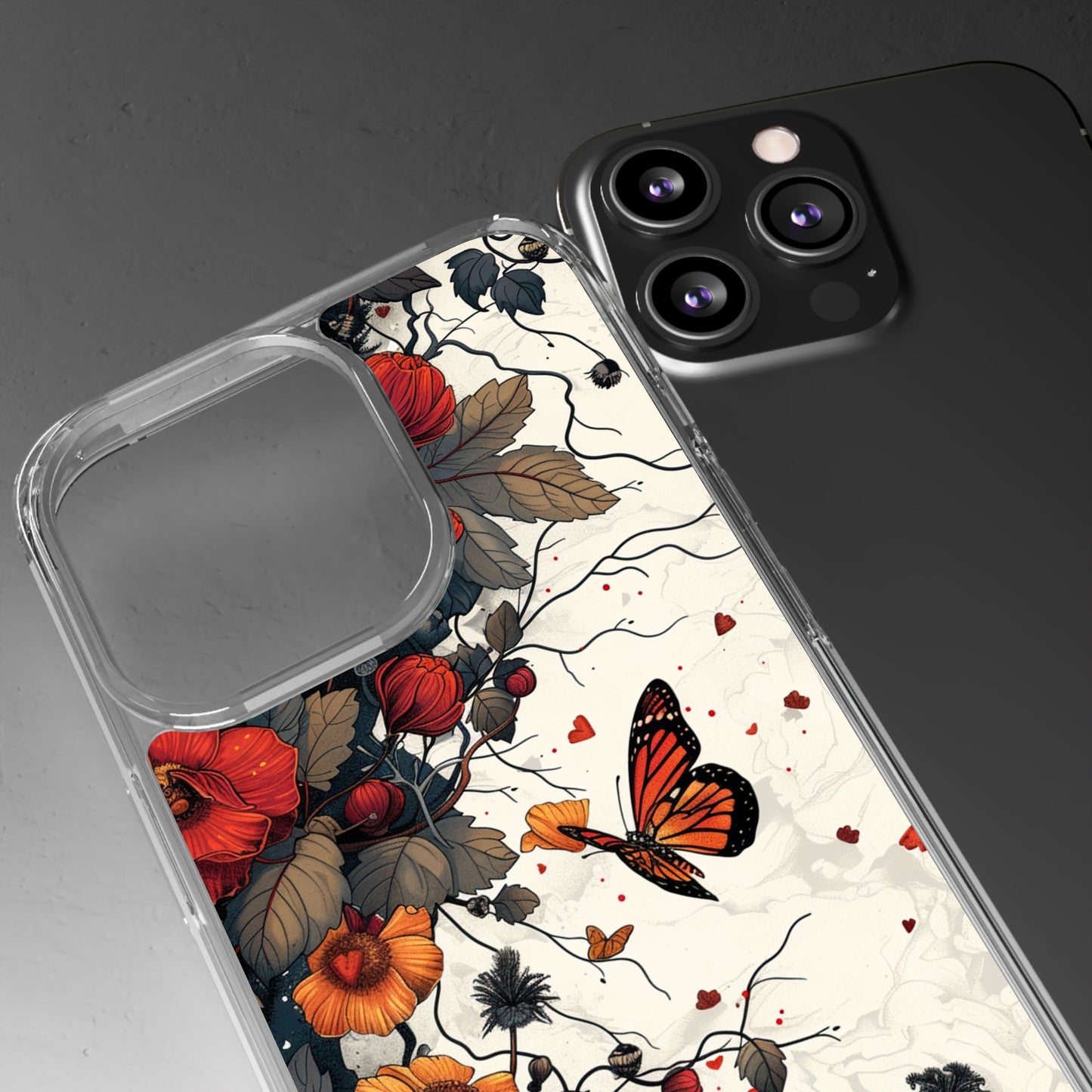 Dark Fall Butterfly Aesthetic | Clear iPhone Case / Samsung Case