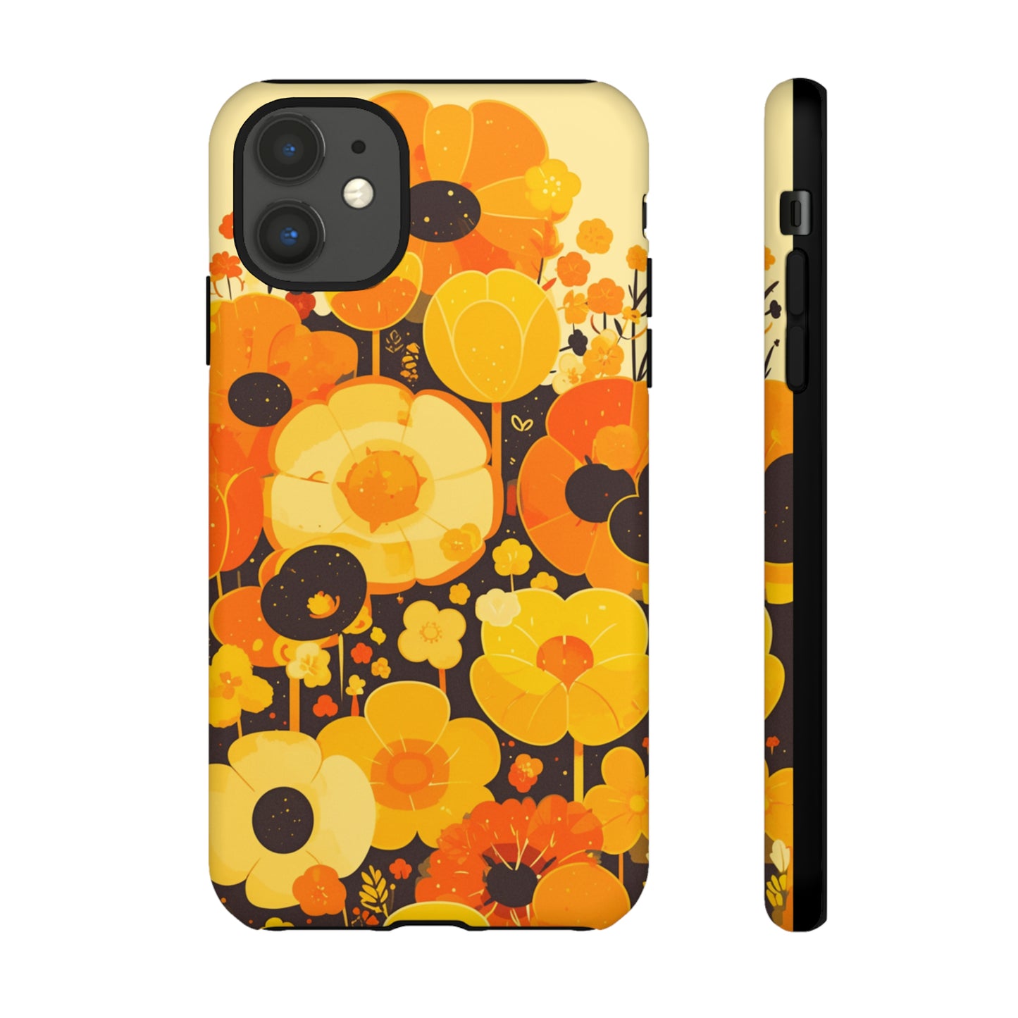 Retro Floral Pattern Illustrations iPhone Case / Samsung Case, Gift for Floral Lovers, Gift for Her