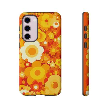 Big Bright Orange Abstract Floral iPhone Case / Samsung Case