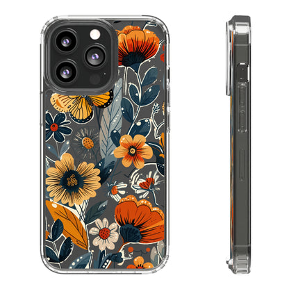 Summer Blooms Whimsical Garden | Clear iPhone Case / Samsung Case