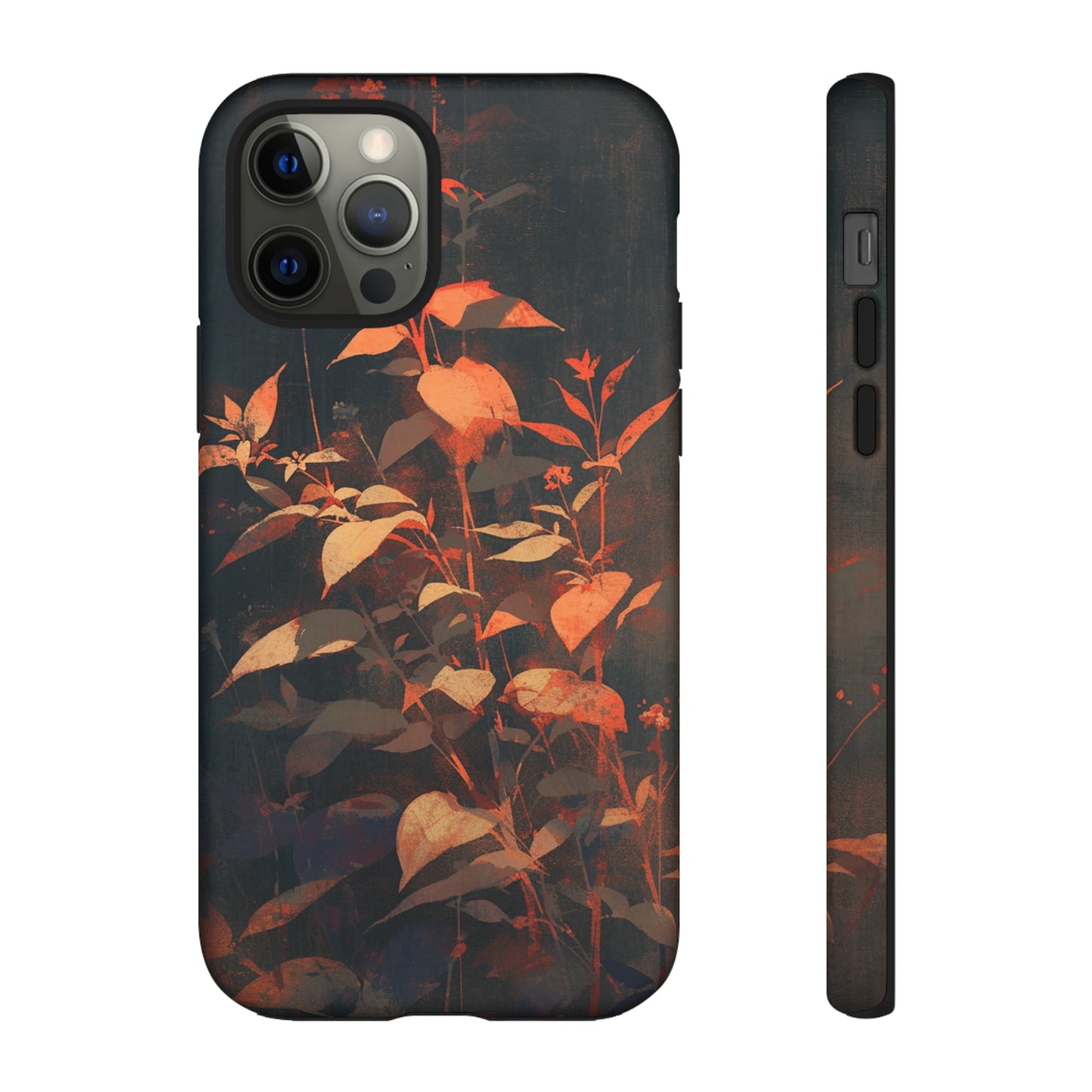 Black Blooms Wildflower iPhone Case