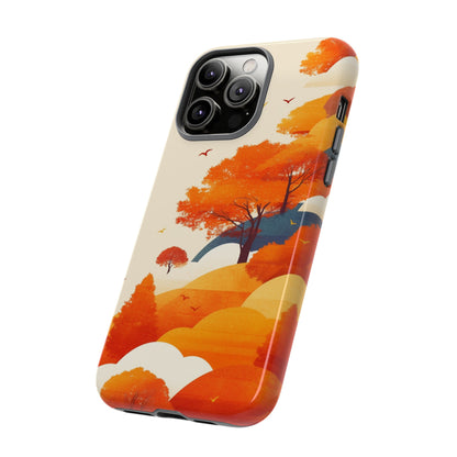 Orange Retro Landscape iPhone Case / Samsung Case