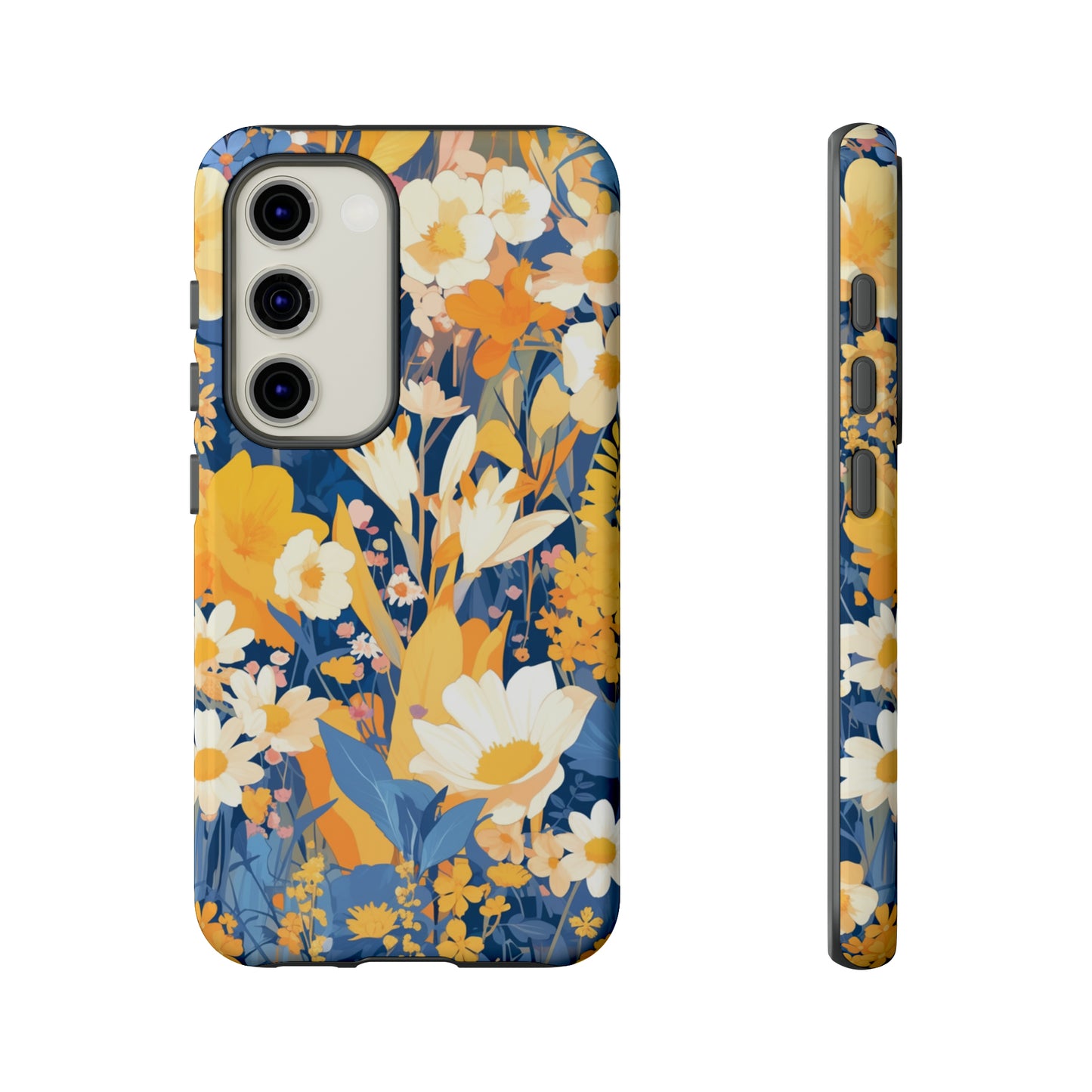 Wildflower Blooms, Abstract Retro Floral iPhone Case / Samsung Case