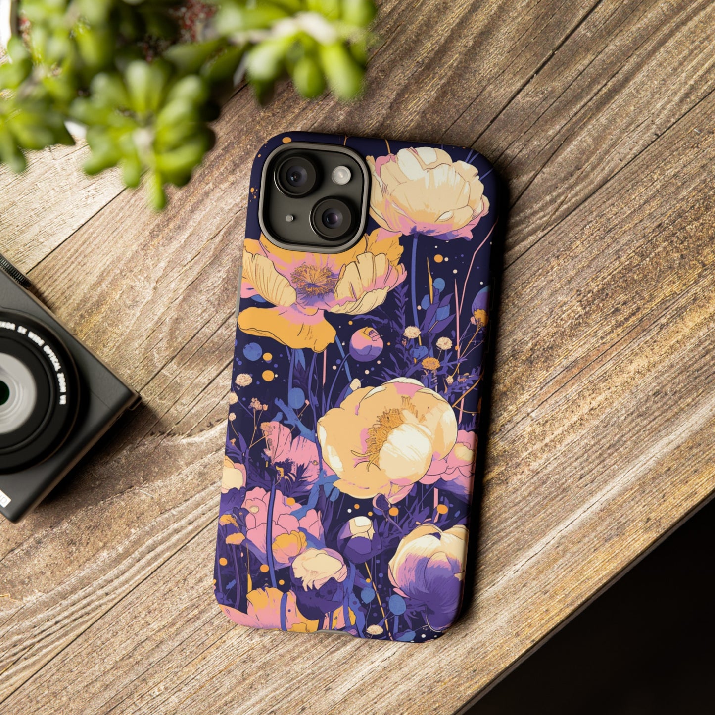 Night Cotton Flowers iPhone Case / Samsung Case