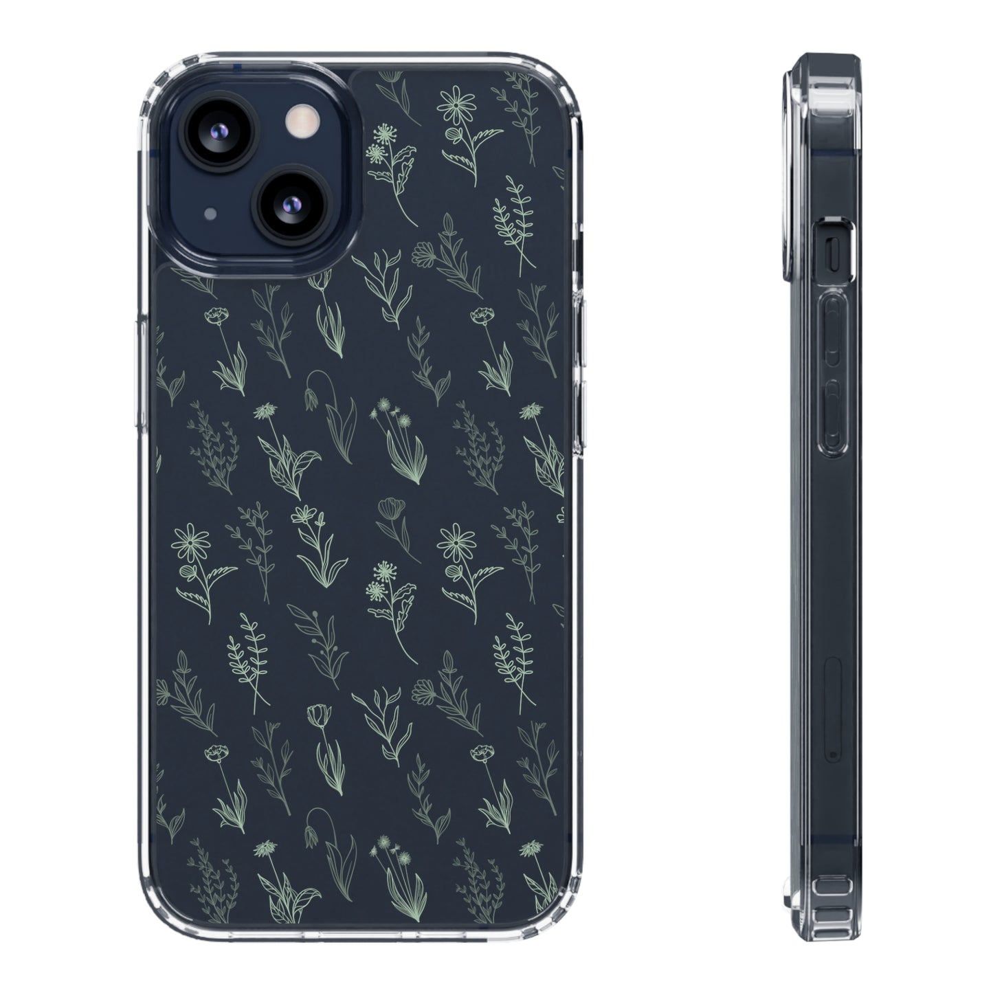 Lush Green Floral Sea | Clear iPhone Case / Samsung Case