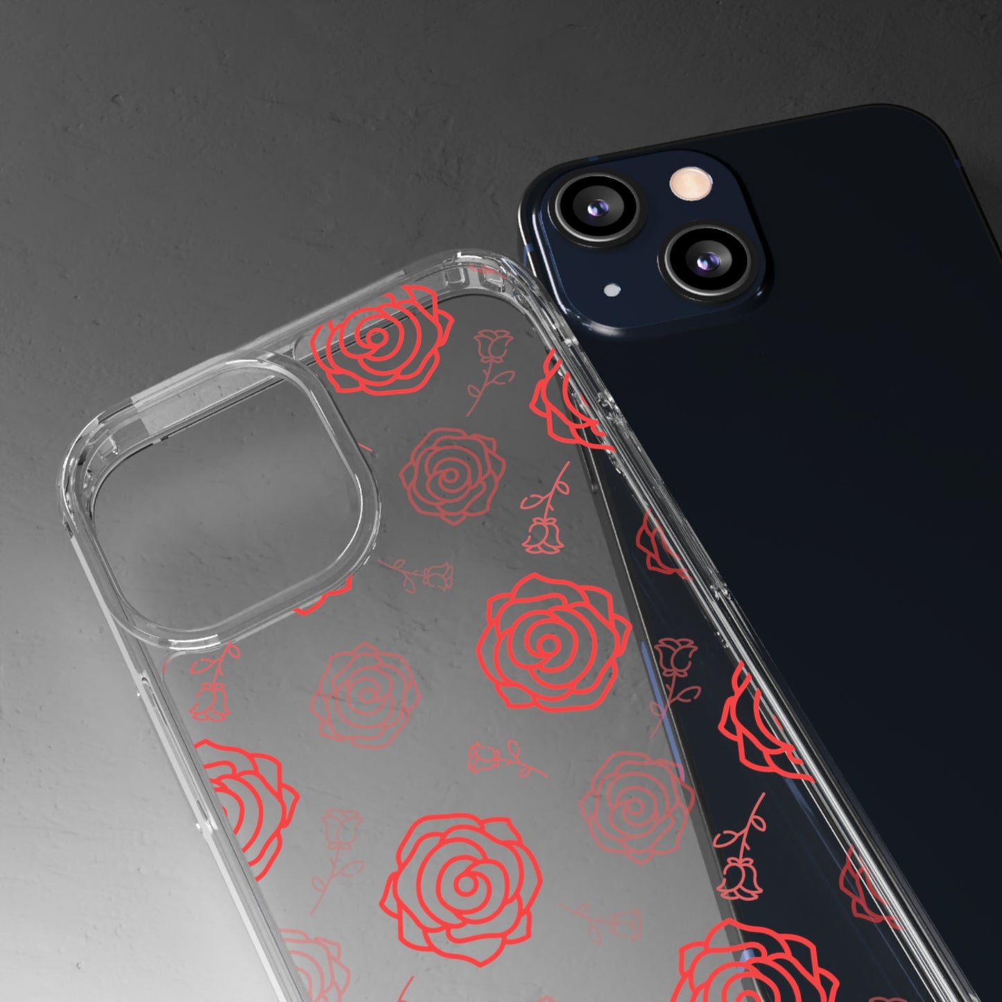 Thin Rose Pattern | Clear iPhone Case / Samsung Case