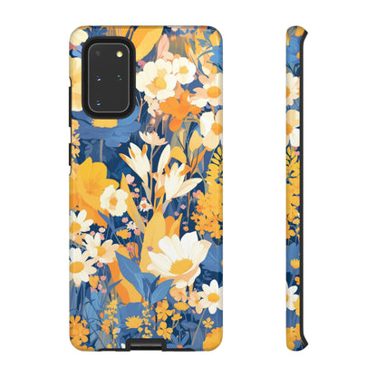 Wildflower Blooms, Abstract Retro Floral iPhone Case / Samsung Case