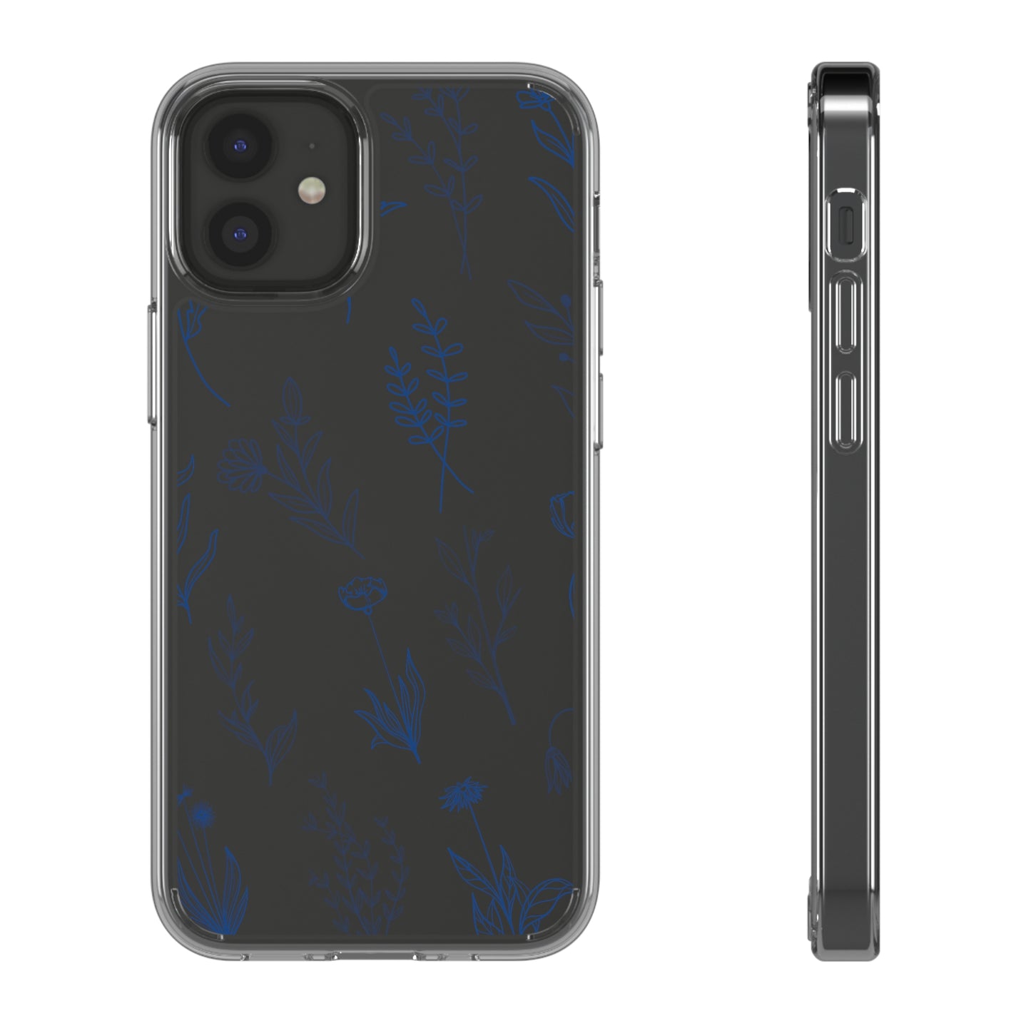 Deep Blue Sea Wildflower | Clear iPhone Case / Samsung Case