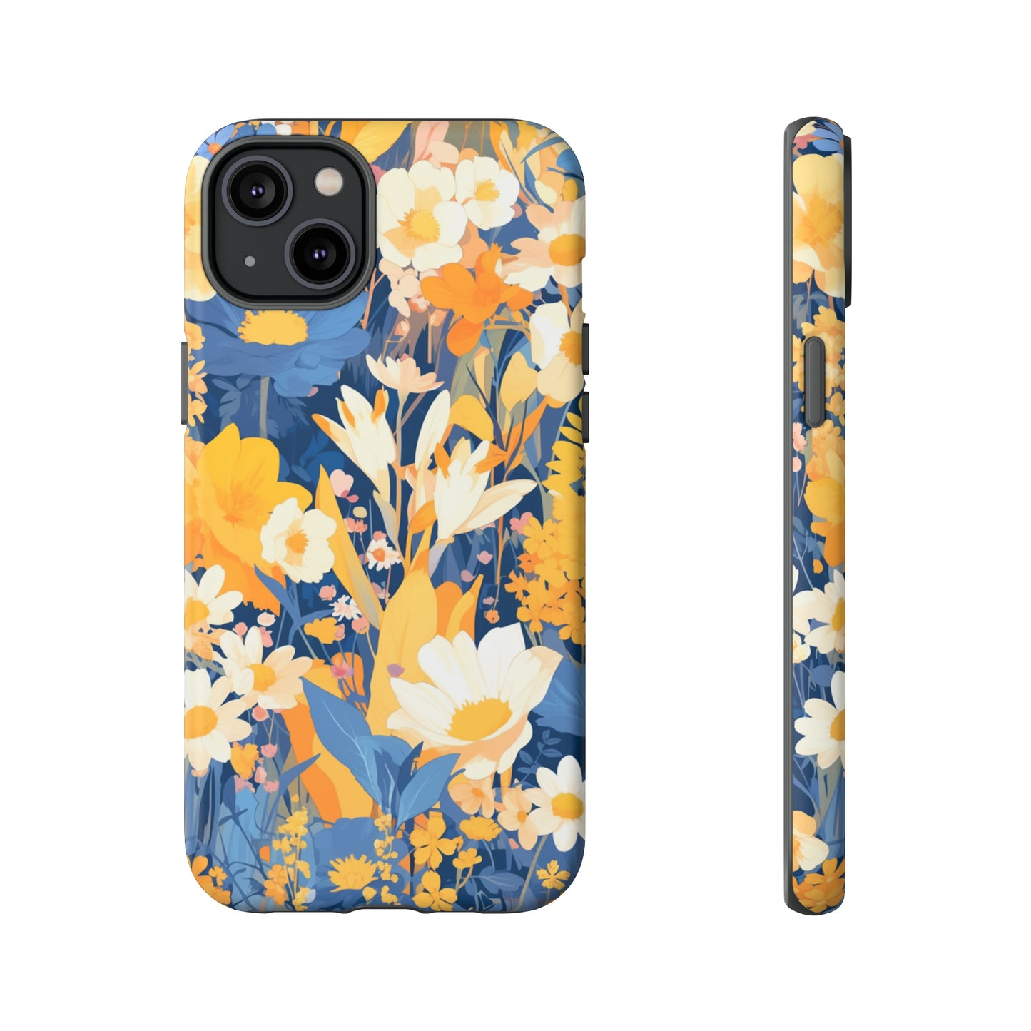 Wildflower Blooms, Abstract Retro Floral iPhone Case / Samsung Case