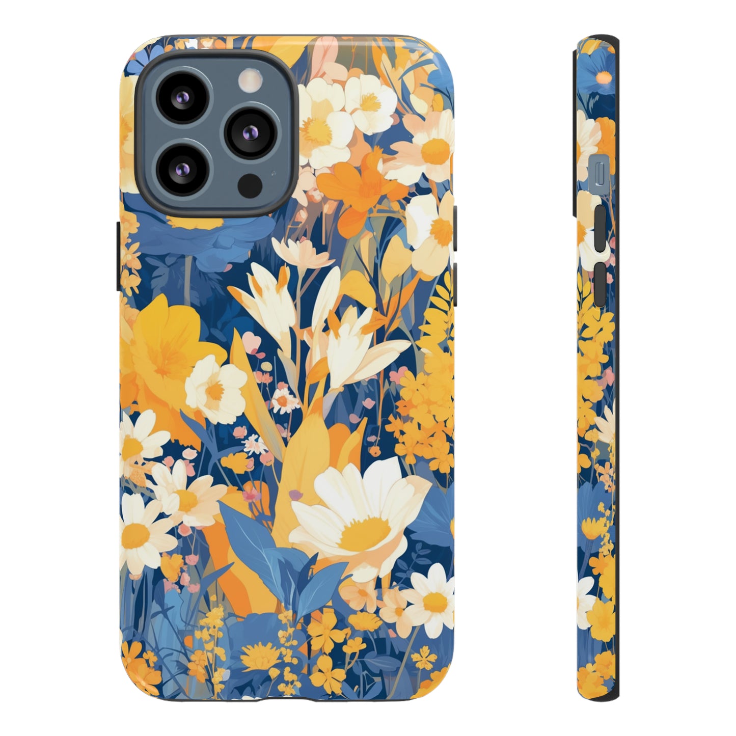 Wildflower Blooms, Abstract Retro Floral iPhone Case / Samsung Case