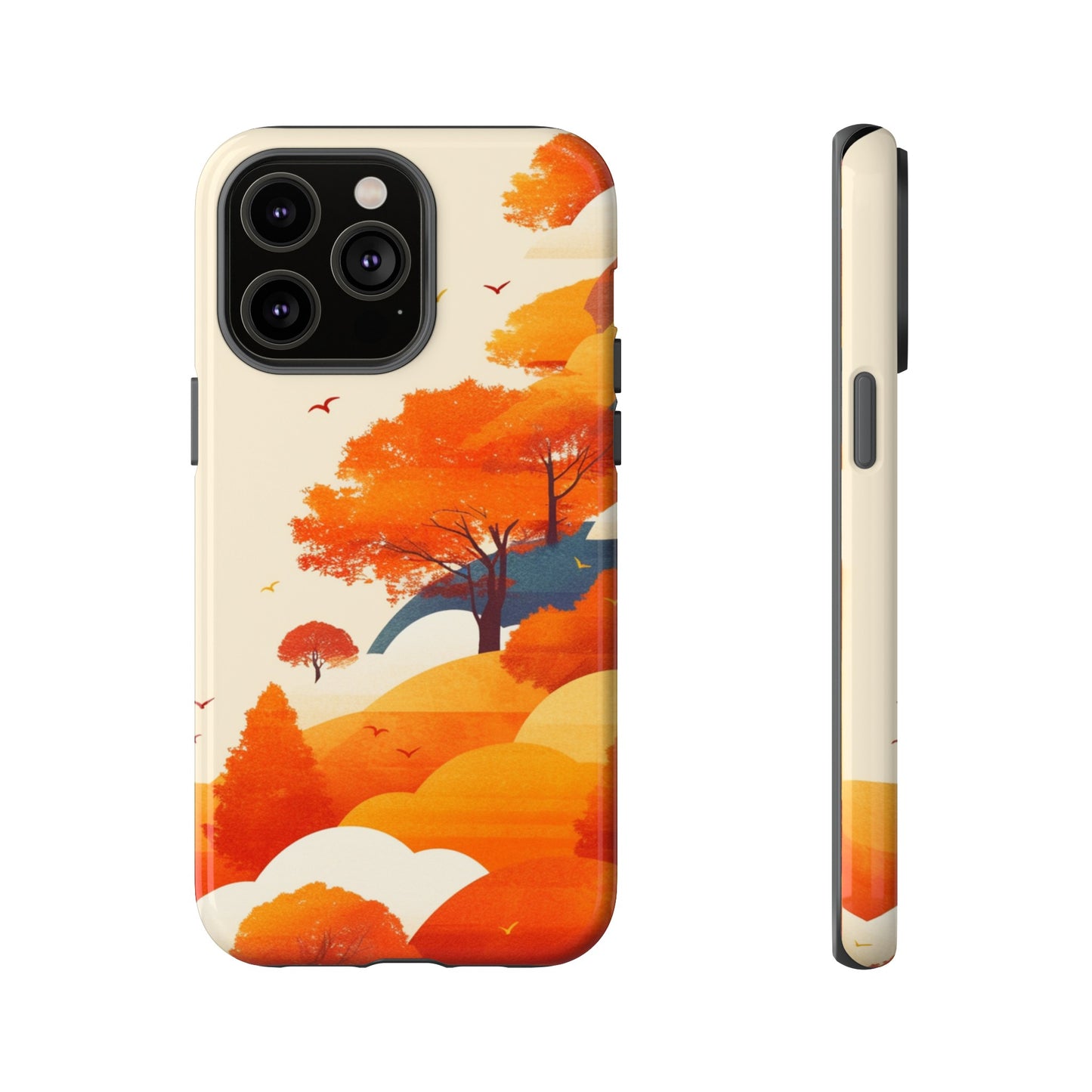 Orange Retro Landscape iPhone Case / Samsung Case