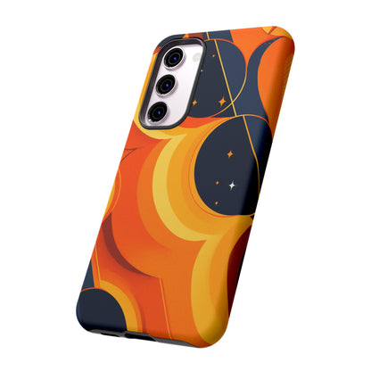 Orange & Black Groovy Patterns iPhone Case / Samsung Case