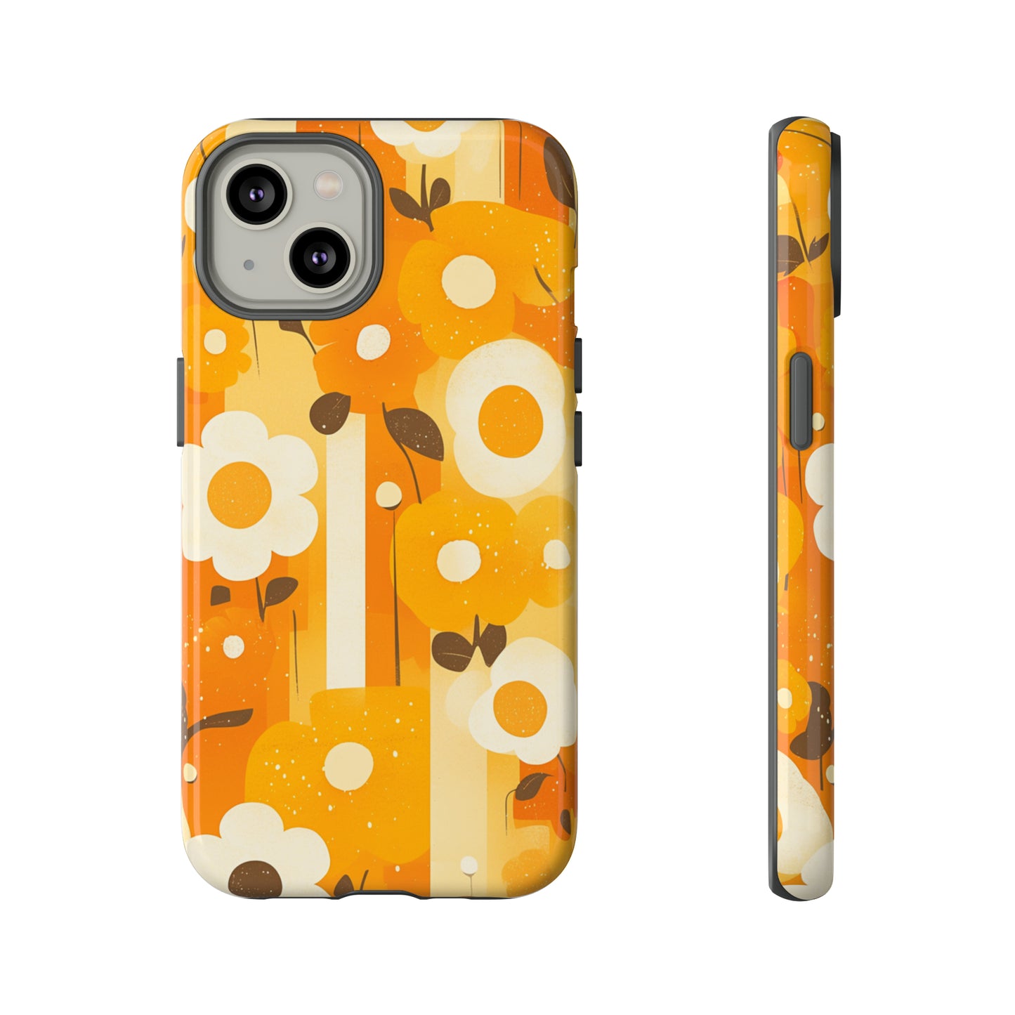 Retro 70s Abstract Flower Patterns iPhone Case / Samsung Case