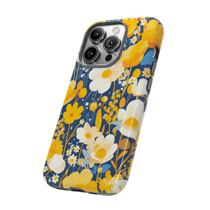 Wildflower Abstract Retro 70s iPhone Case / Samsung Case