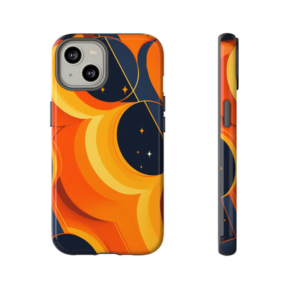 Orange & Black Groovy Patterns iPhone Case / Samsung Case