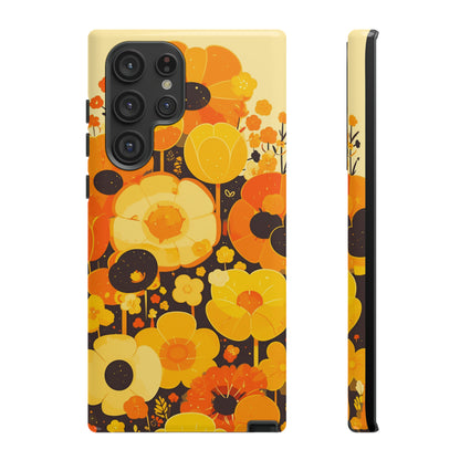 Retro Floral Pattern Illustrations iPhone Case / Samsung Case, Gift for Floral Lovers, Gift for Her