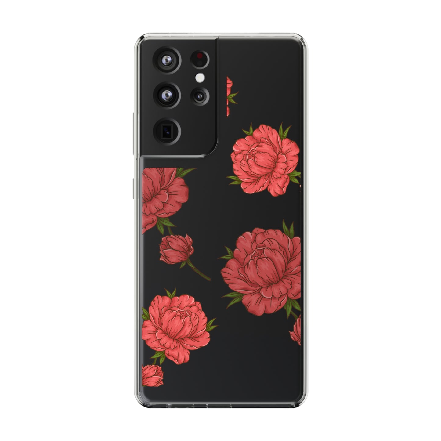 Red Flowers | Clear iPhone Case / Samsung Case