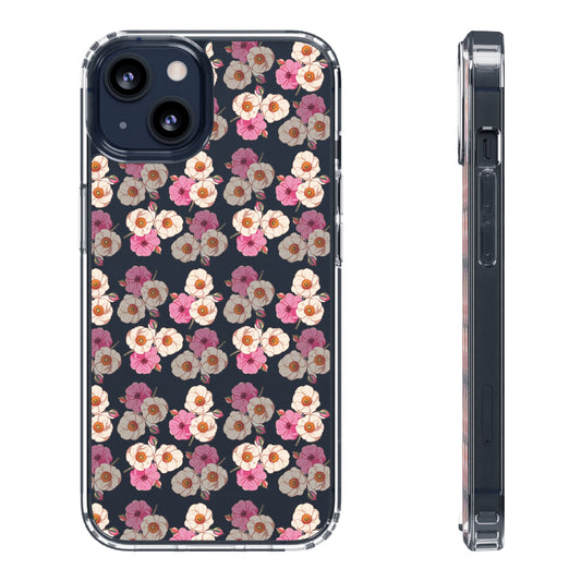 Pink Garden Pattern | Clear iPhone Case / Samsung Case