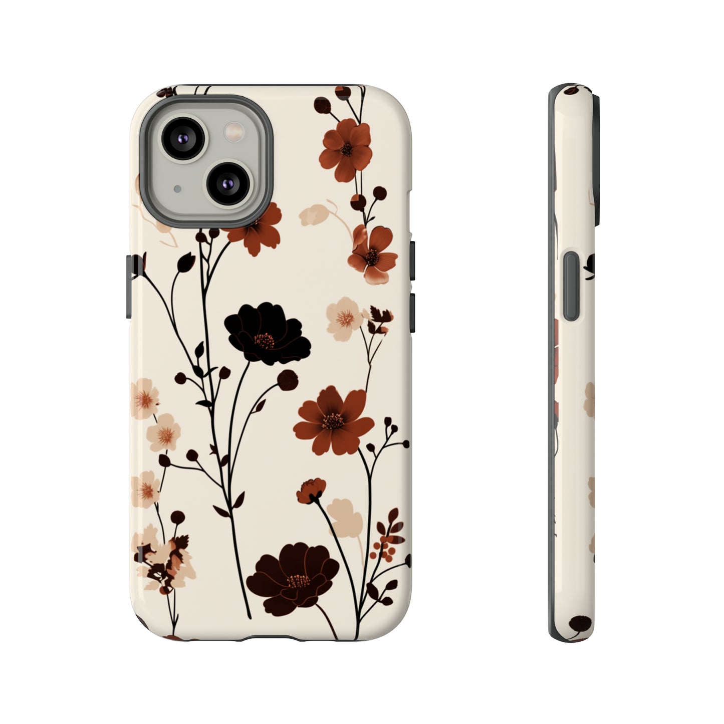 Minimalistic Tall Wildflowers iPhone Case