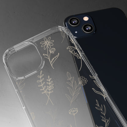 Golden Floral Sea | Clear iPhone Case / Samsung Case