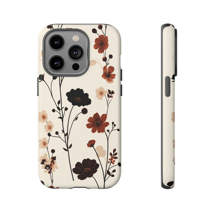 Minimalistic Tall Wildflowers iPhone Case