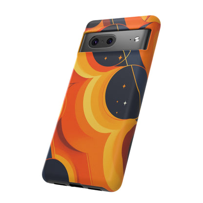 Orange & Black Groovy Patterns iPhone Case / Samsung Case