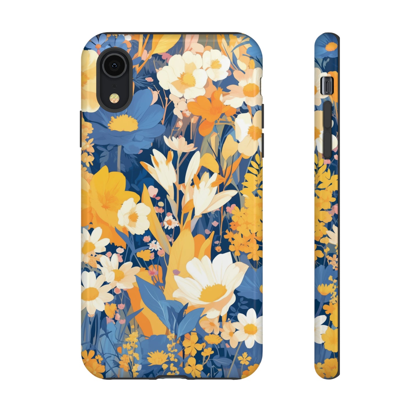 Wildflower Blooms, Abstract Retro Floral iPhone Case / Samsung Case