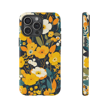 Retro Yellow Flowers iPhone Case / Samsung Case