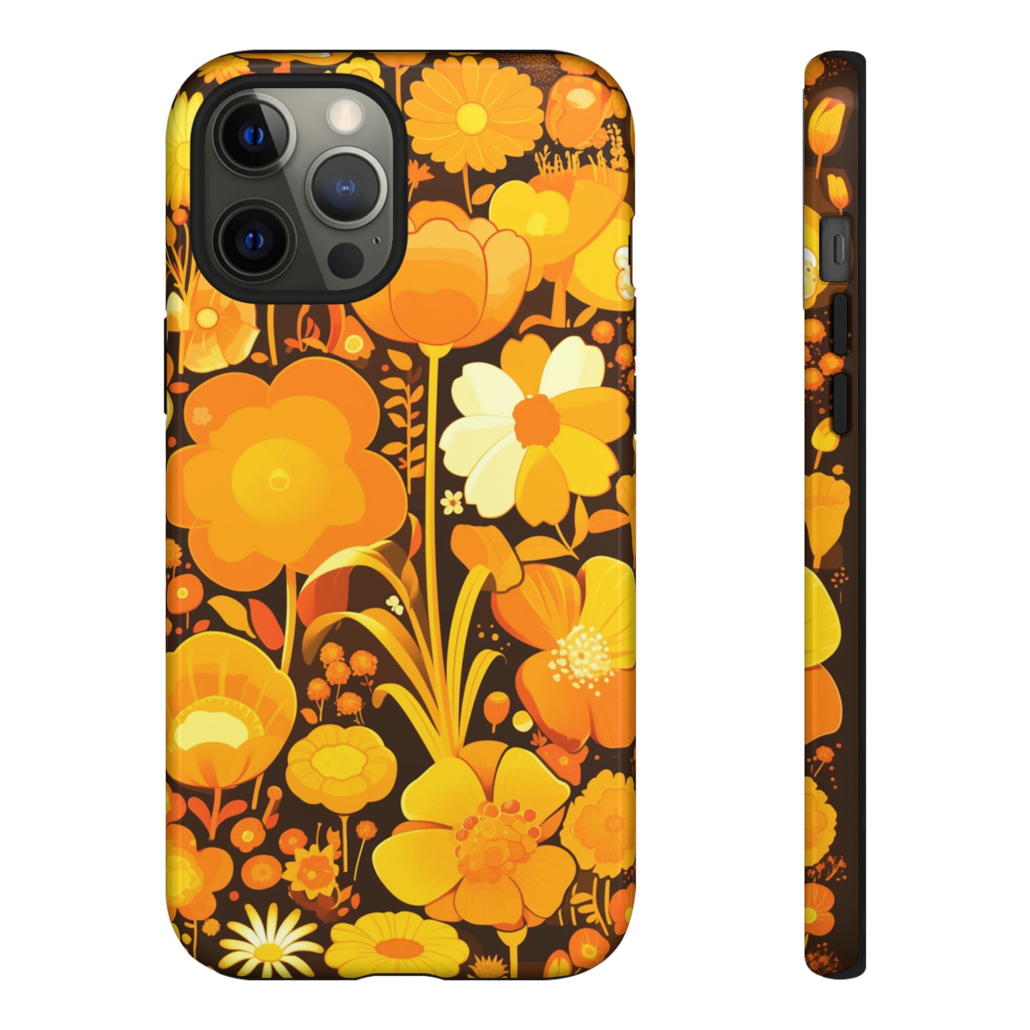 Retro Yellow Flower Patterns iPhone Case / Samsung Case