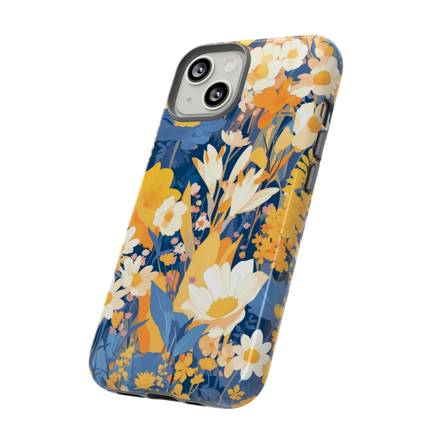 Wildflower Blooms, Abstract Retro Floral iPhone Case / Samsung Case