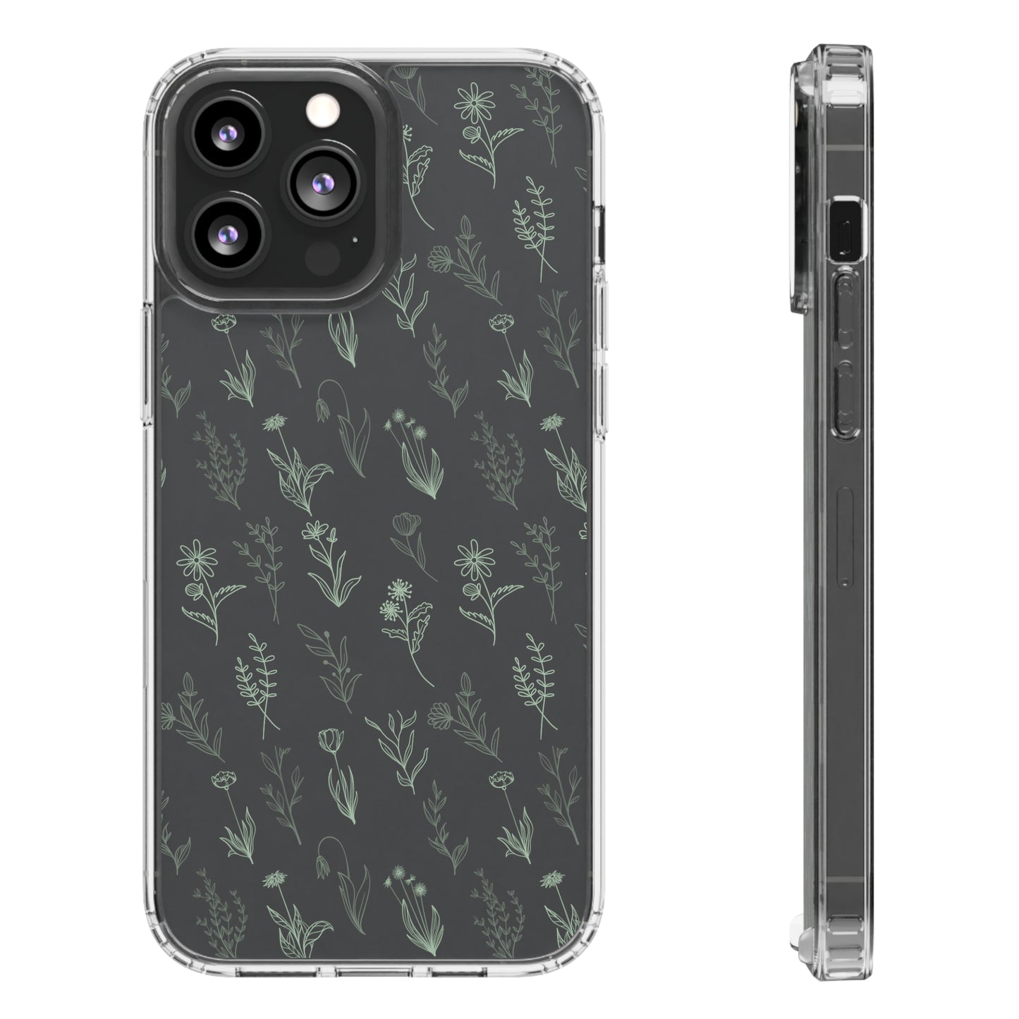 Lush Green Floral Sea | Clear iPhone Case / Samsung Case