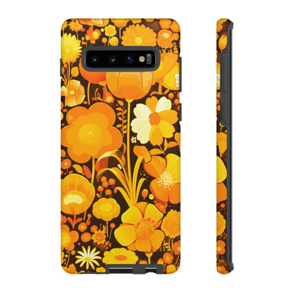 Retro Yellow Flower Patterns iPhone Case / Samsung Case