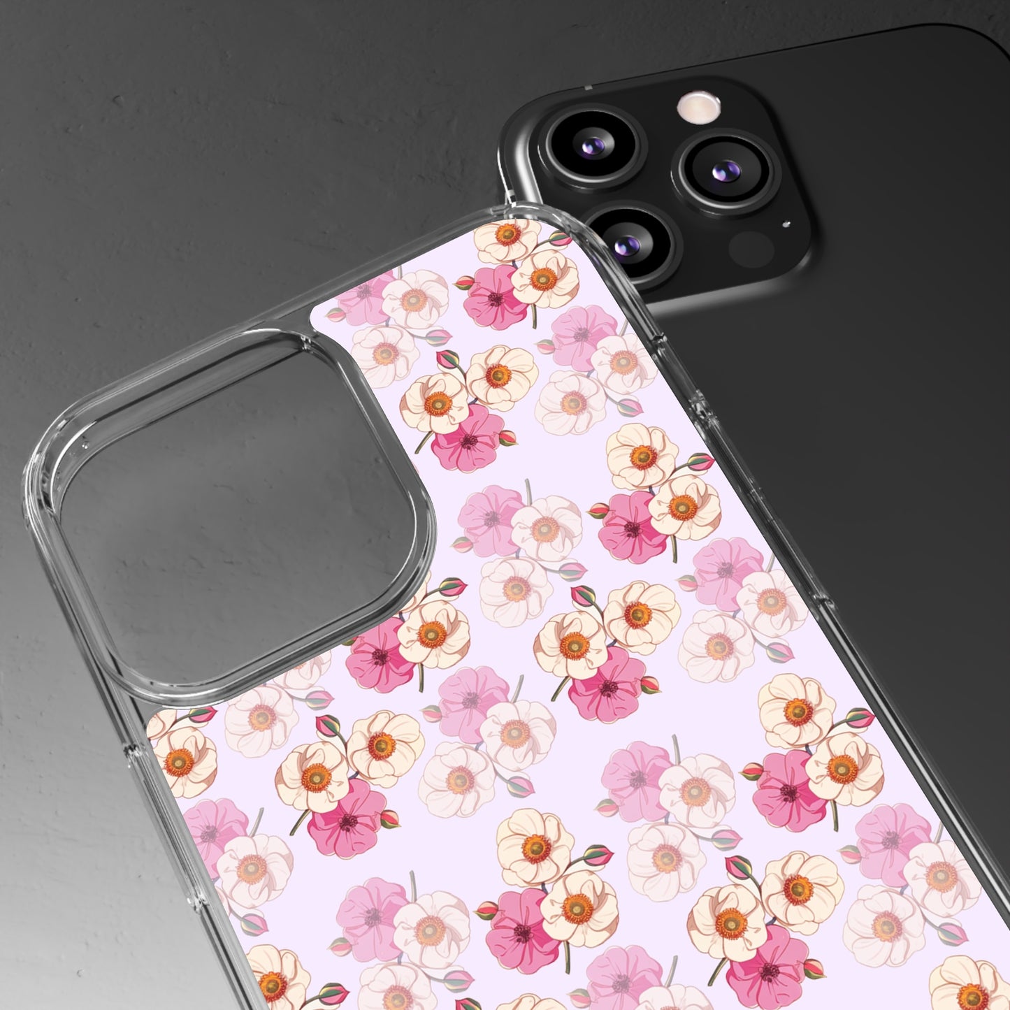 Floral Swirl | Clear iPhone Case / Samsung Case